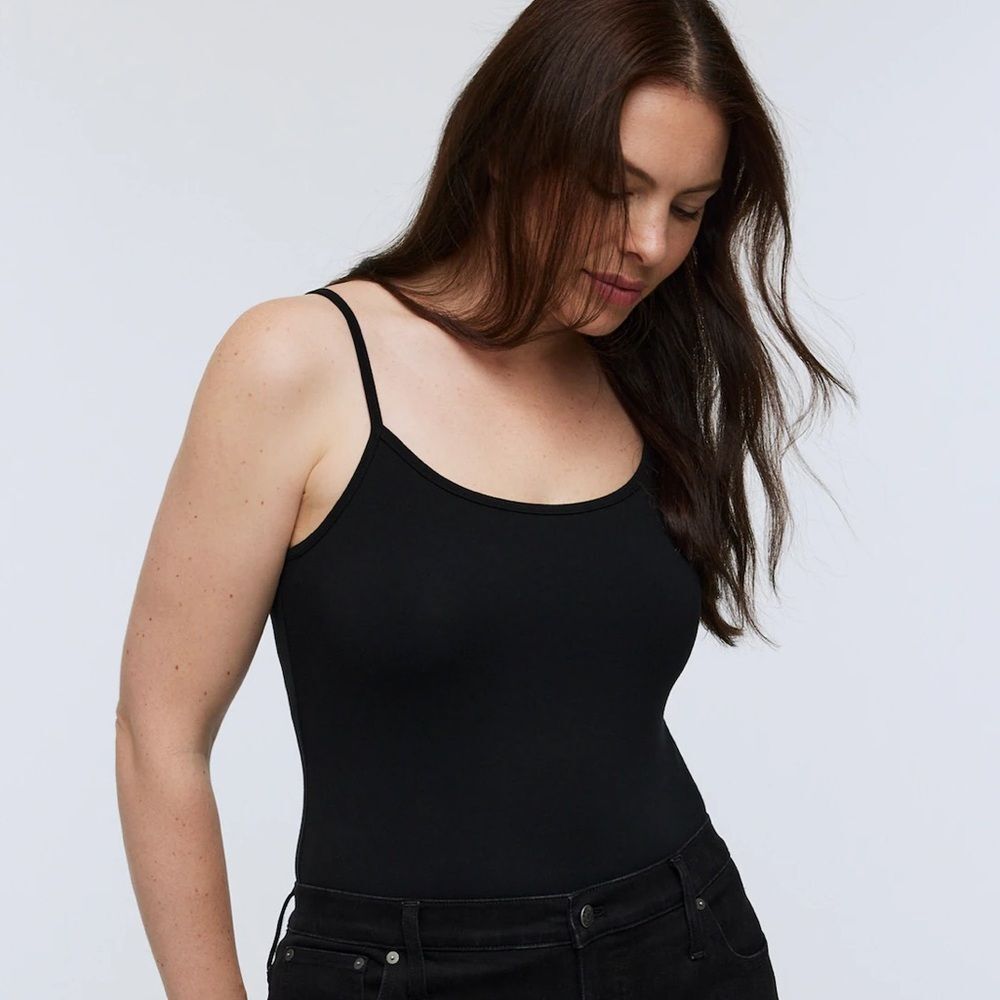 Madewell NWT Tank Thong Bodysuit in True Black Size Small